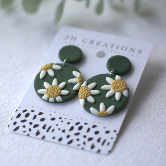 Green floral circles